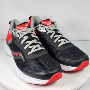 Saucony Axon 2 Mens‎ Black Red Running Shoes Athletic Sneakers Size 7M